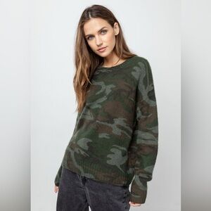 Rails Perci Camo Wool-Alpaca Sweater size small Wool Small